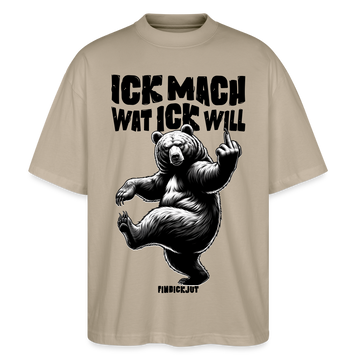 ICK MACH WAT ICK WILL-Oversized Unisex Bio T-Shirt IV - Steingrau