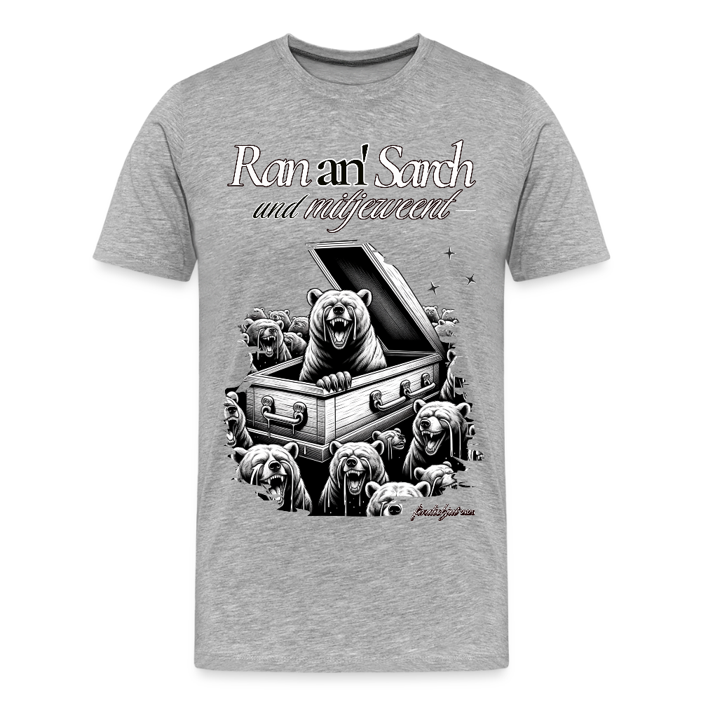 Ran an Sarch-Männer Premium Bio T-Shirt II - Grau meliert
