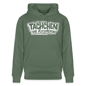 TACHCHEN IHR FLITZPIEPEN-Unisex Bio-Hoodie mit Berliner Schnauze - Tanngrün