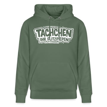TACHCHEN IHR FLITZPIEPEN-Unisex Bio-Hoodie mit Berliner Schnauze - Tanngrün