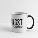KEENE ANGST ICK TU SIE NÜSCHT - Panoramatasse - Weiß/Schwarz