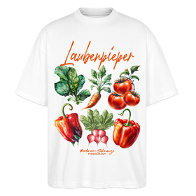 Berliner LAUBENPIEPER-Oversized Unisex Bio T-Shirt - Weiß