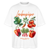 Berliner LAUBENPIEPER-Oversized Unisex Bio T-Shirt - Weiß