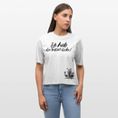 ICK HAB DIE FAXEN DICKE!-Frauen Boxy Bio-T-Shirt - Weiß meliert