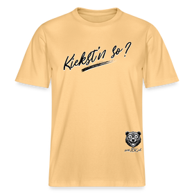 KIEKST'N SO? Relaxed Fit Unisex Bio-T-Shirt - Hellgelb