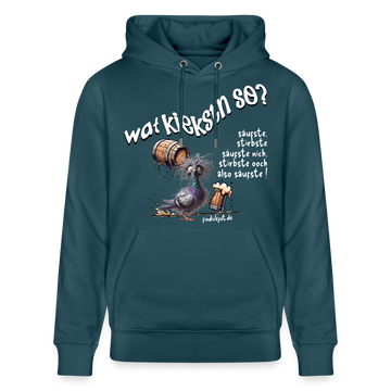 WAT KIEKSTN SO?-Unisex Bio-Hoodie II - Dunkles Petrol