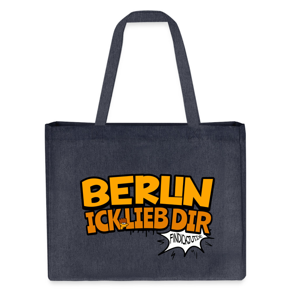 BERLIN ICK LIEB DIR - Einkaufstasche - midnight Blue