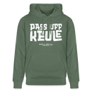 PASS UFF KEULE-Unisex Bio-Hoodie mit echt Berliner Schnauze - Tanngrün