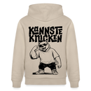 Berliner Spruch-KANNSTE KNICKEN-Unisex Bio-Hoodie mit Berliner Bär - Beige