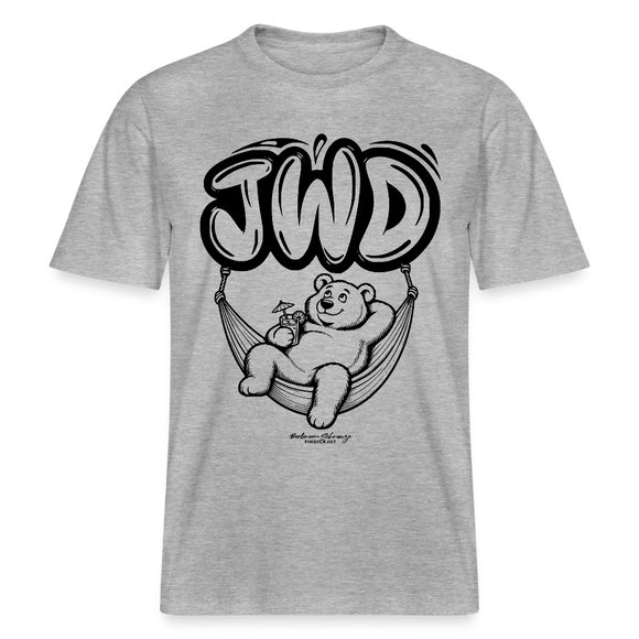JWD-BERLIN-RELAXED FIT Unisex Organic T-Shirt - Grau meliert