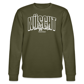 NÜSCHT 2025-Unisex Bio-Sweatshirt mit Berliner Schnauze - Khaki