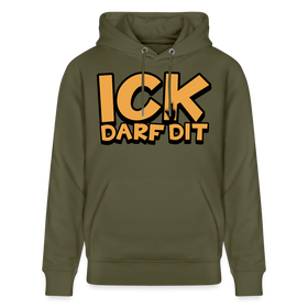ICK DARF DIT - Bio-Hoodie - Khaki Grün