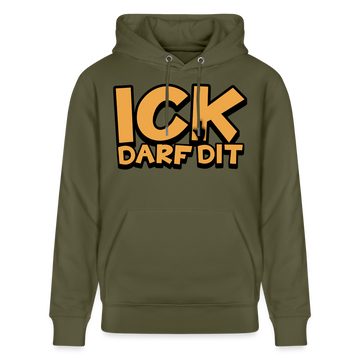 ICK DARF DIT - Bio-Hoodie - Khaki Grün
