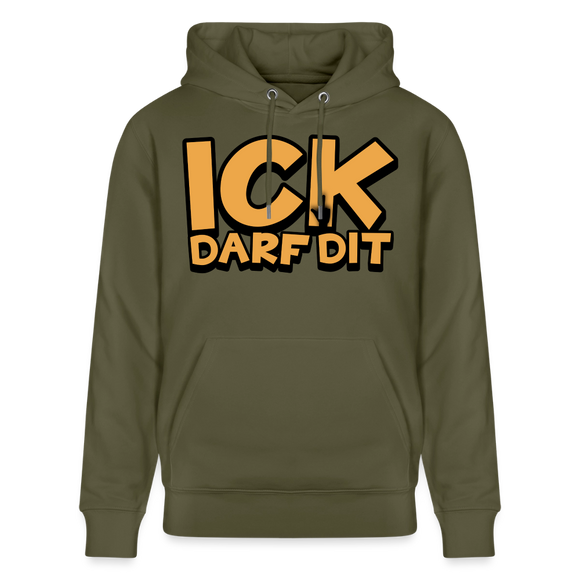 ICK DARF DIT - Bio-Hoodie - Khaki Grün