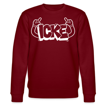 ICKE-Unisex Bio-Sweatshirt  mit Berliner Schnauze - Burgunderrot