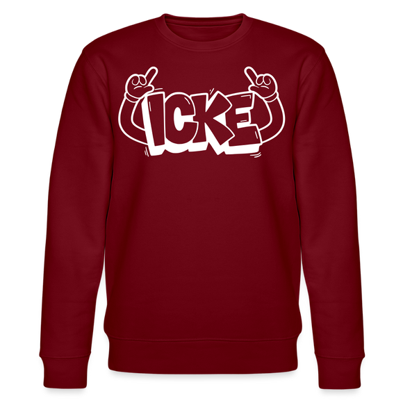 ICKE-Unisex Bio-Sweatshirt  mit Berliner Schnauze - Burgunderrot