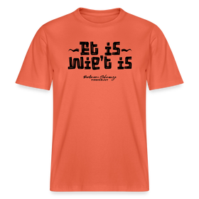 Berliner Gelassenheit-ET IS WIE'T IS- RELAXED FIT Unisex Organic T-Shirt - Hellrot