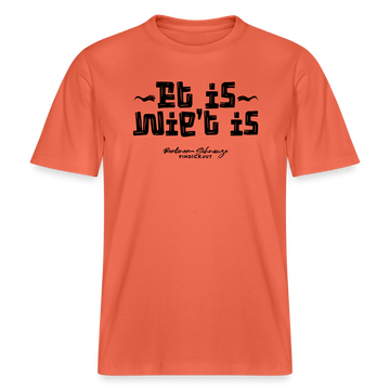 Berliner Gelassenheit-ET IS WIE'T IS- RELAXED FIT Unisex Organic T-Shirt - Hellrot