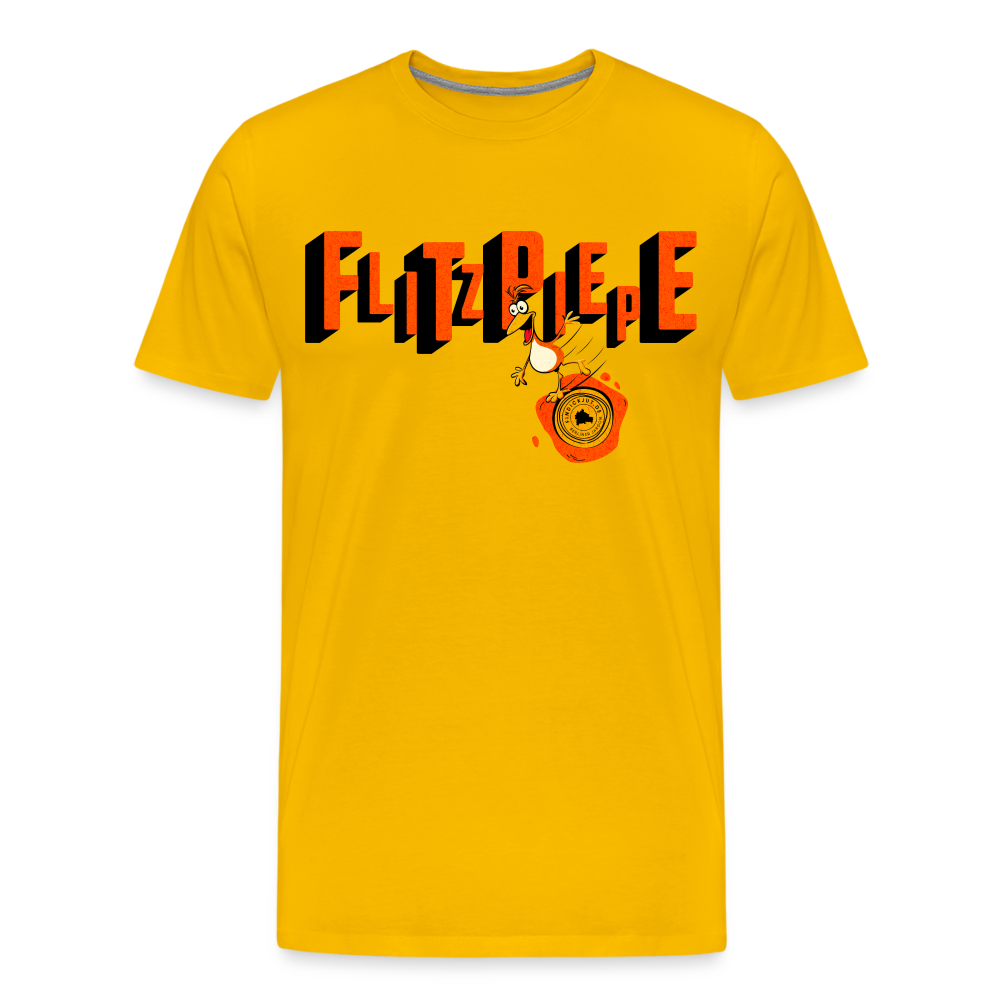 FLITZPIEPE - Männer Premium T-Shirt - Sonnengelb