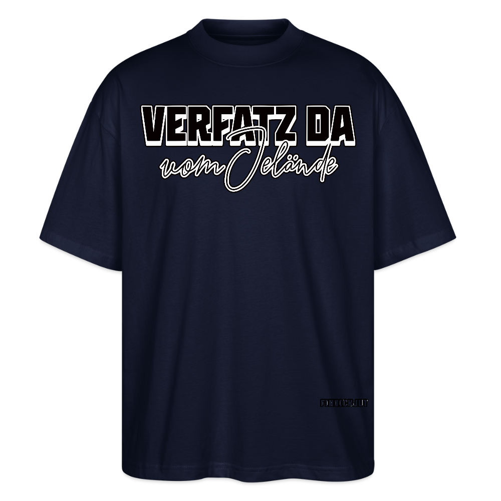 VERFATZ DA VOM JELÄNDE-Oversized Unisex Bio T-Shirt - Navy