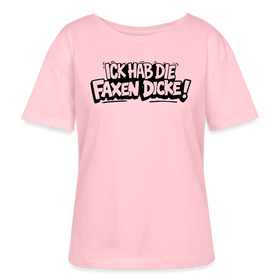 ICK HAB DIE FAXEN DICKE-Rundhals Frauen Bio-T-Shirt mit Berliner Schnauze - Hellrosa