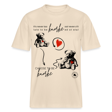 BERLINER KNORKE-Relaxed Fit Unisex Bio-T-Shirt - Naturweiß