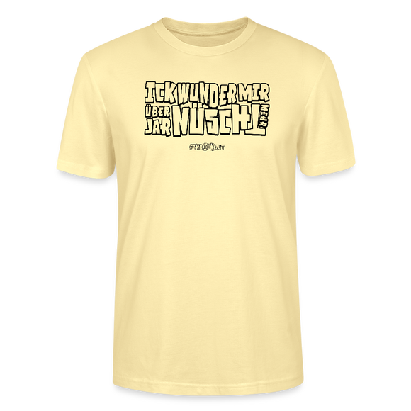 Berliner Spruch-ICK WUNDER MIR-Unisex T-Shirt BIO - Creme