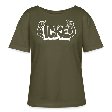 ICKE-Rundhals Frauen Bio-T-Shirt - Khaki