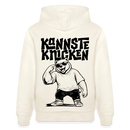 Berliner Spruch-KANNSTE KNICKEN-Unisex Bio-Hoodie mit Berliner Bär - Naturweiß 