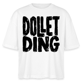 DOLLET DING-Frauen Boxy Bio-T-Shirt - Weiß