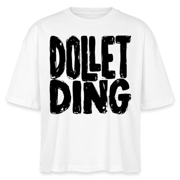 DOLLET DING-Frauen Boxy Bio-T-Shirt - Weiß