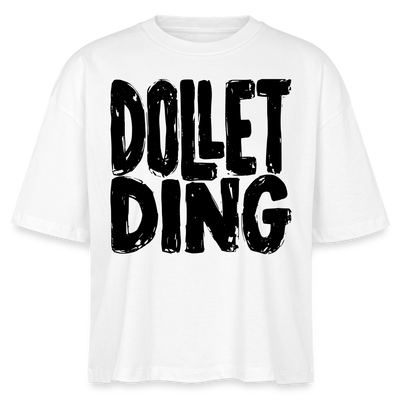 DOLLET DING-Frauen Boxy Bio-T-Shirt - Weiß