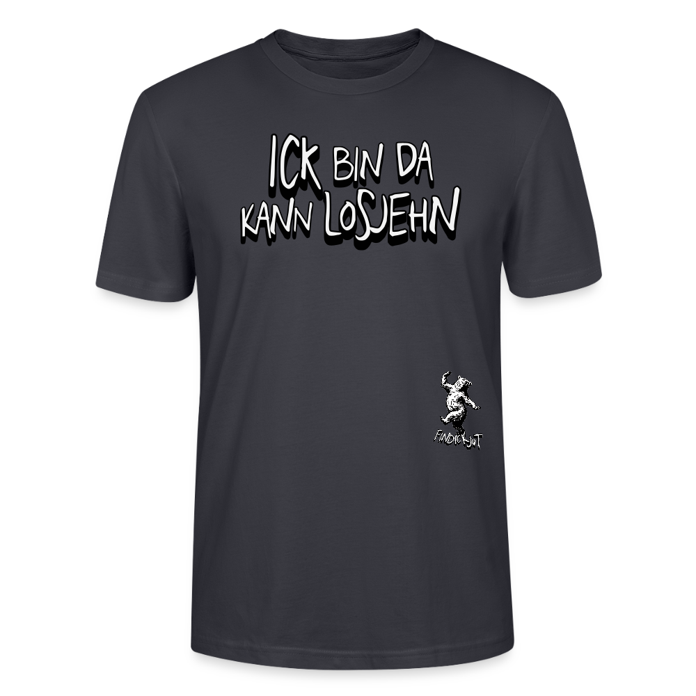 ICK BIN DA-Unisex BIO T-Shirt - Dunkles Graublau