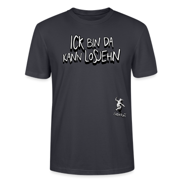 ICK BIN DA-Unisex BIO T-Shirt - Dunkles Graublau