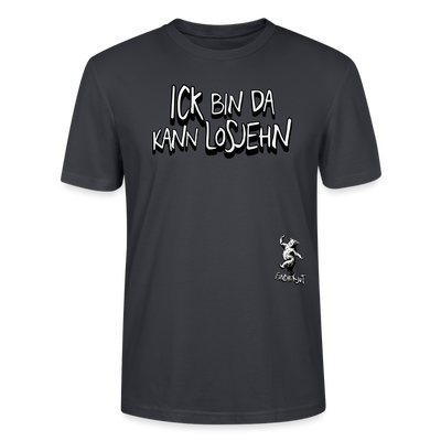 ICK BIN DA-Unisex BIO T-Shirt - Dunkles Graublau