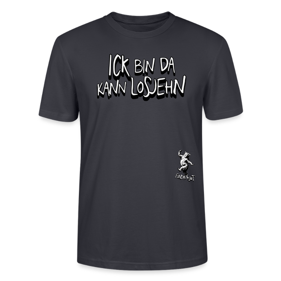 ICK BIN DA-Unisex BIO T-Shirt - Dunkles Graublau