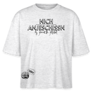 BERLINER EFFIZIENZ 'Dit Lob'-Frauen Boxy Bio-T-Shirt - Weiß meliert