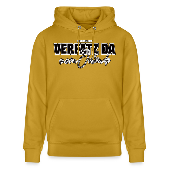 VERFATZ DA VOM JELÄNDE-Unisex Bio-Hoodie - Ocker