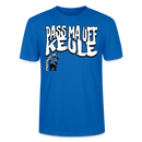 PASS MA UFF KEULE-Unisex T-Shirt BIO II - Pfauenblau