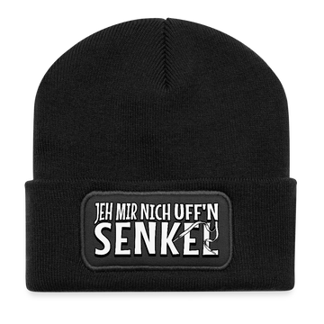 Berliner Spruch-JEH MIR NICH UFFN SENKEL-Beanie - Schwarz