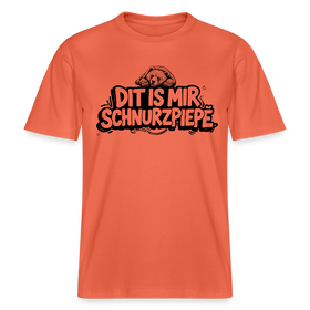 Berliner Bär-DIT IS MIR SCHNURZPIEPE-RELAXED FIT Unisex bio T-Shirt - Hellrot