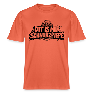 Berliner Bär-DIT IS MIR SCHNURZPIEPE-RELAXED FIT Unisex bio T-Shirt - Hellrot
