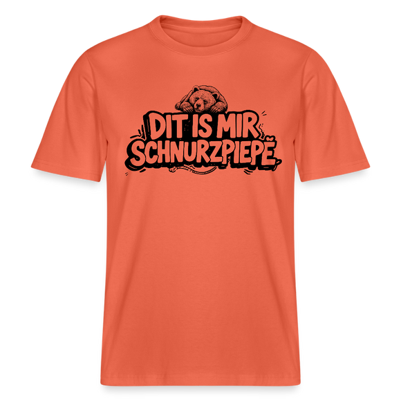 Berliner Bär-DIT IS MIR SCHNURZPIEPE-RELAXED FIT Unisex bio T-Shirt - Hellrot