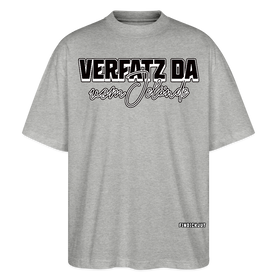 VERFATZ DA VOM JELÄNDE-Oversized Unisex Bio T-Shirt - Grau meliert