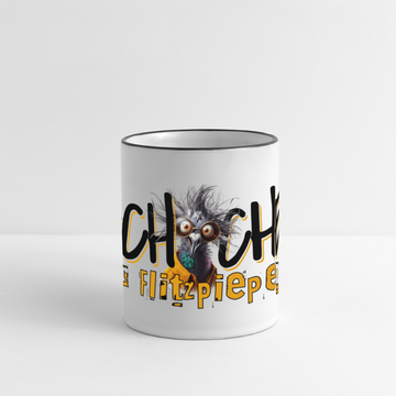 TACHCHEN IHR FLITZPIEPEN - Panoramatasse - Weiß/Schwarz