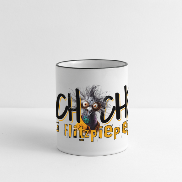 TACHCHEN IHR FLITZPIEPEN - Panoramatasse - Weiß/Schwarz