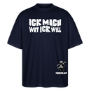 ICK MACH WAT ICK WILL-Oversized Unisex Bio T-Shirt - Navy