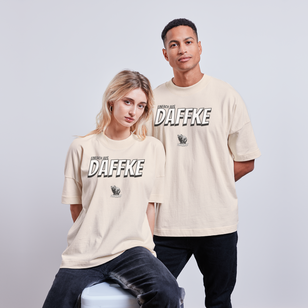 AUS DAFFKE-Unisex Oversize Bio-T-Shirt - Naturweiß