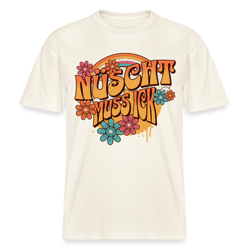 BERLINER RETRO-NÜSCHT MUSS ICK-Relaxed Fit Unisex Bio-T-Shirt - Naturweiß 
