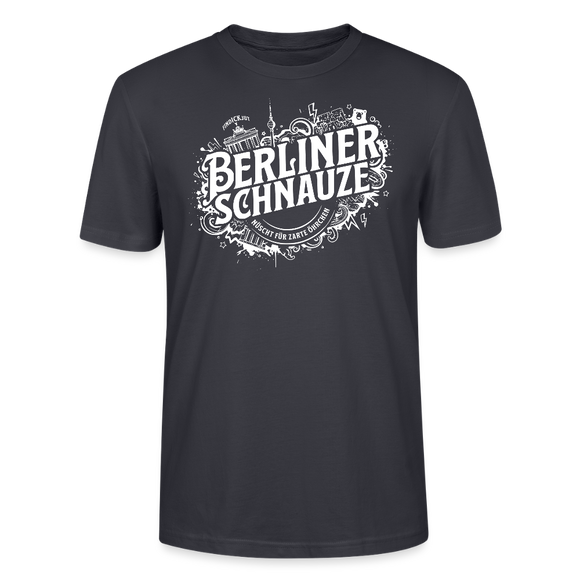 BERLINER SCHNAUZE-Unisex T-Shirt BIO - Dunkles Graublau